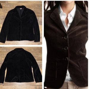 Vintage ‘90’s Black Corduroy 3-Button Blazer